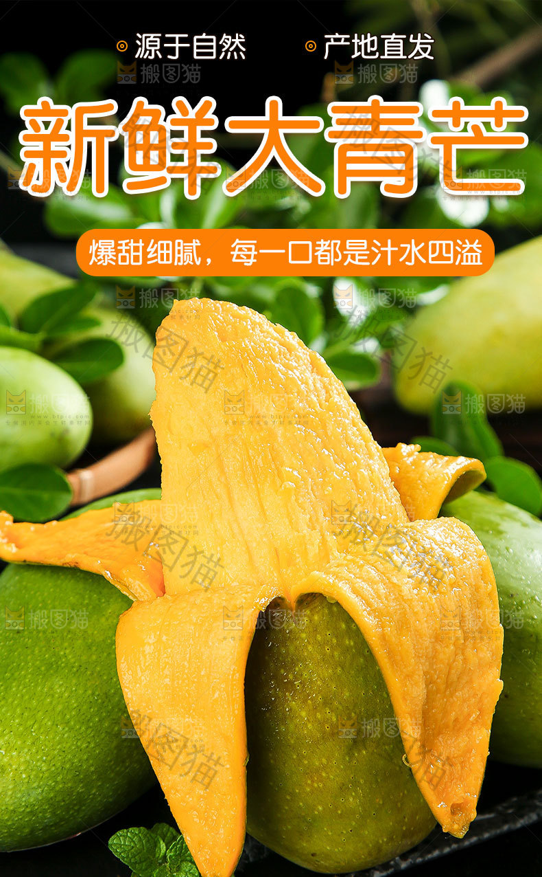 新鲜大青芒详情页