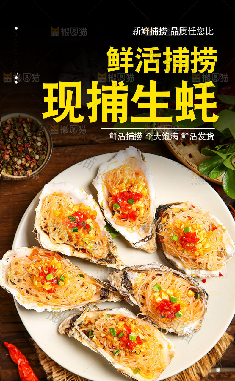 新鲜生蚝详情页