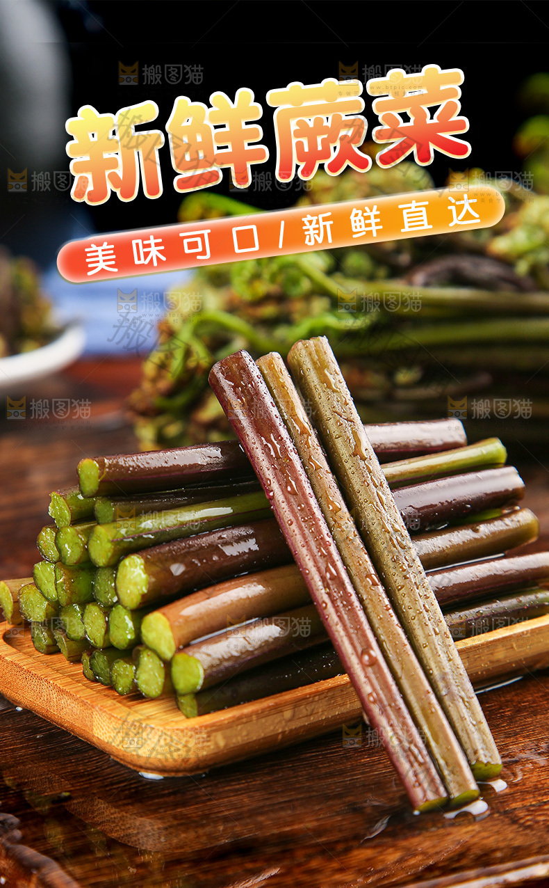 新鲜蕨菜详情页
