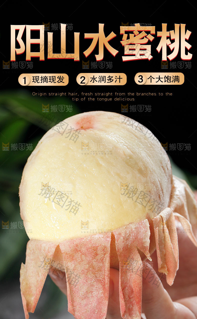 阳山水蜜桃详情页