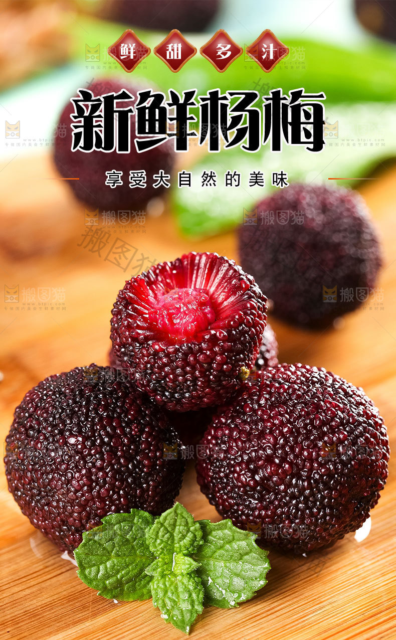新鲜杨梅详情页