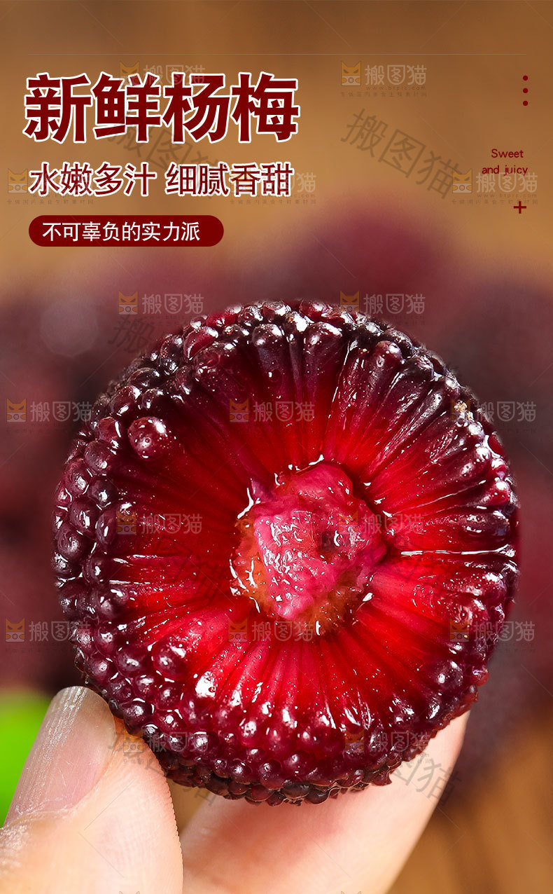 新鲜杨梅详情页
