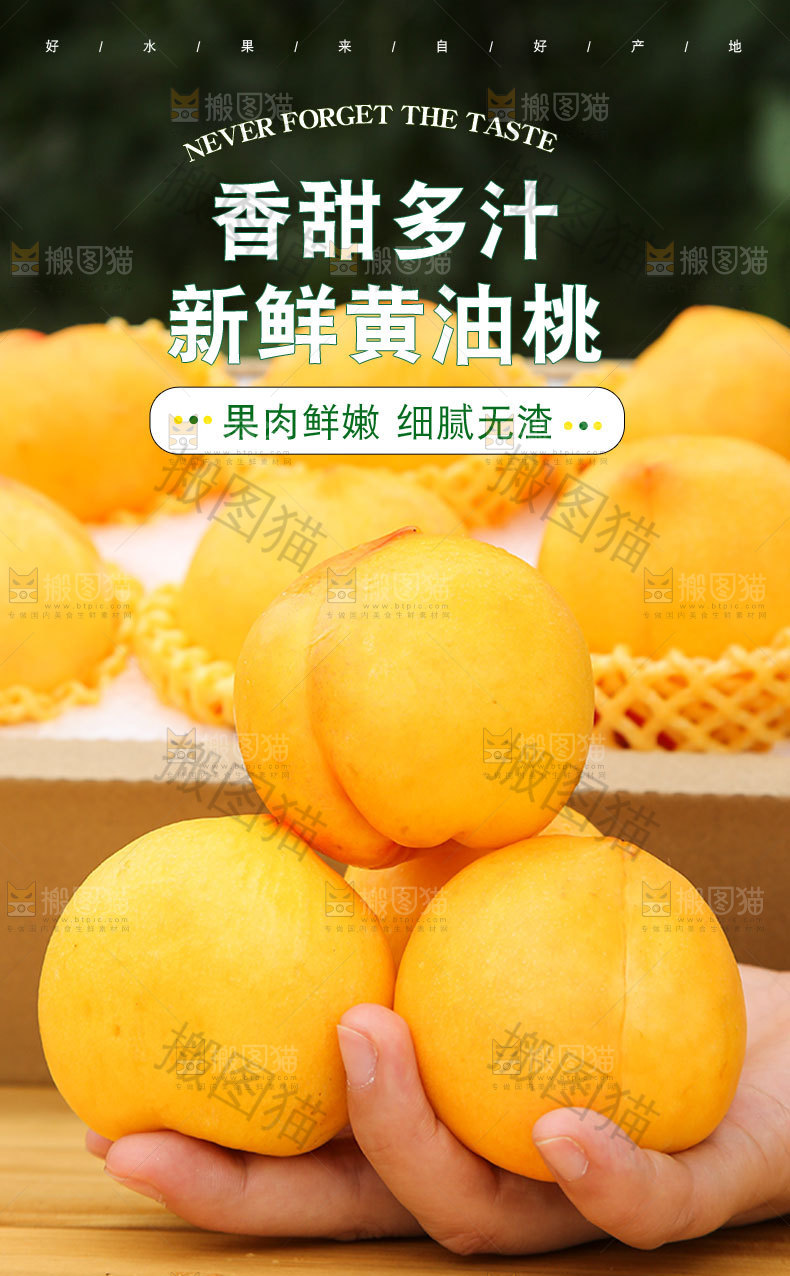 新鲜黄油桃详情页