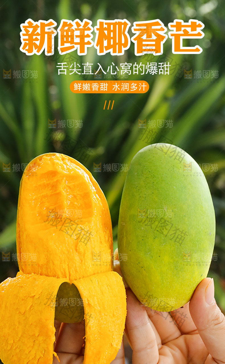 新鲜椰香芒详情页
