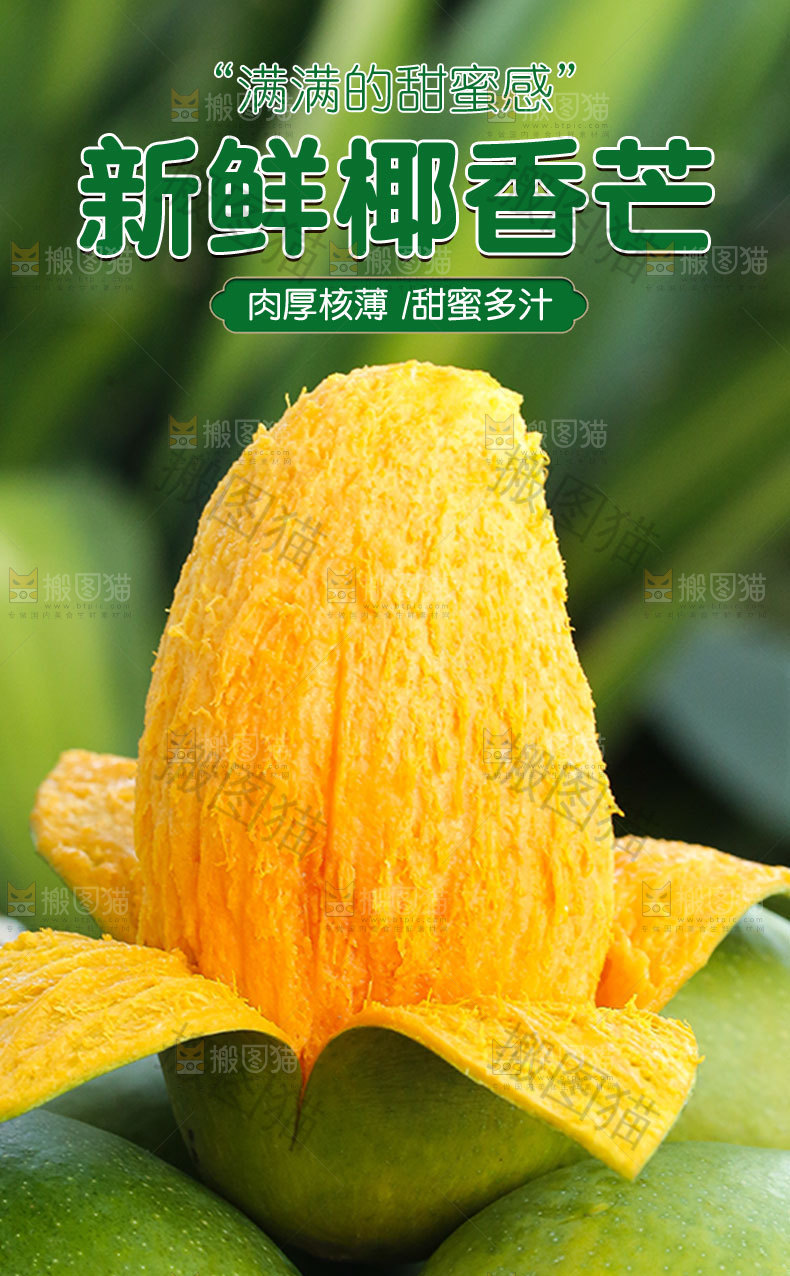 新鲜椰香芒详情页