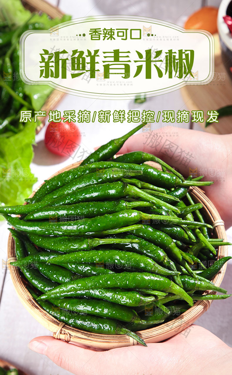 新鲜青米椒详情页