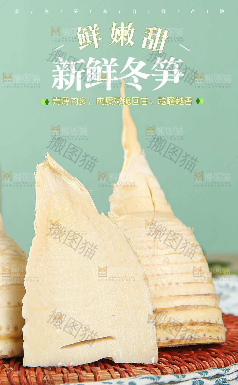 新鲜冬笋详情页