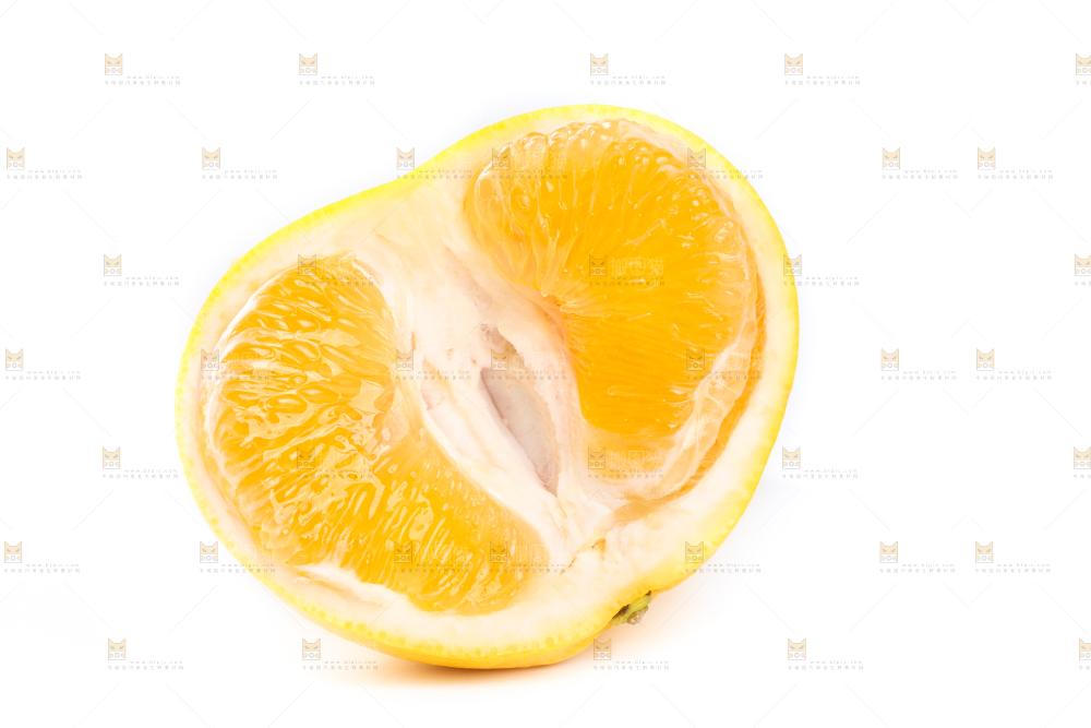 白底上的葡萄柚