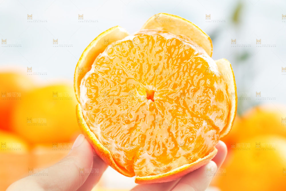 手上拿着四川爱媛果冻橙
