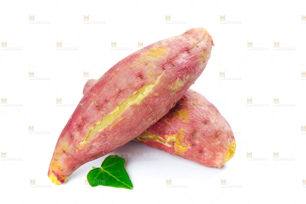 白底上的蜜薯