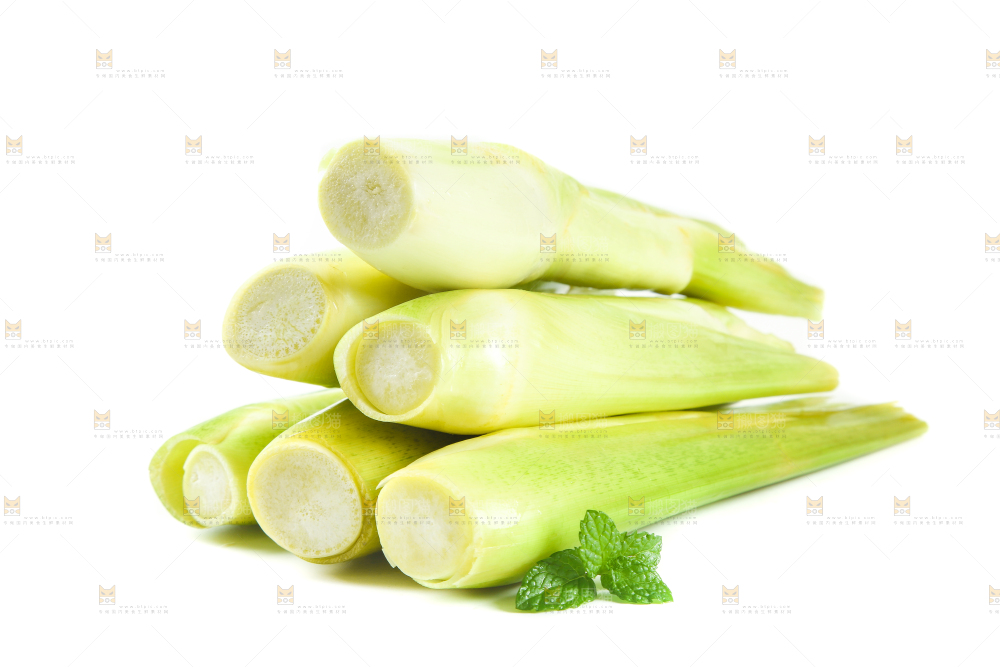 白底上一堆鲜嫩茭白