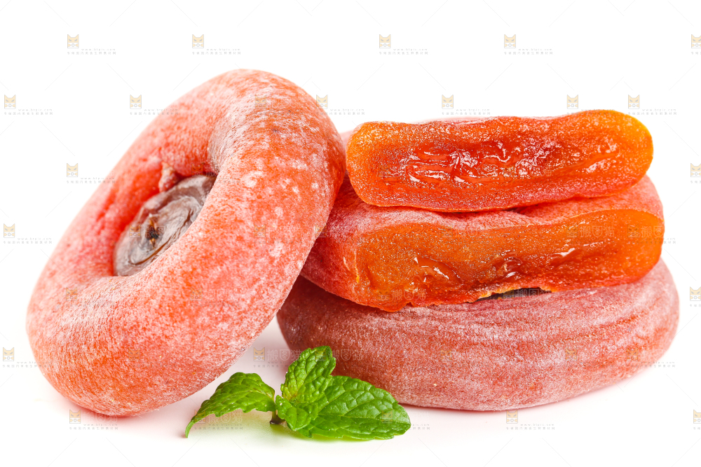 白底上的柿子饼