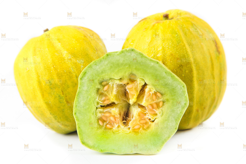 白底上摆放着丑香瓜