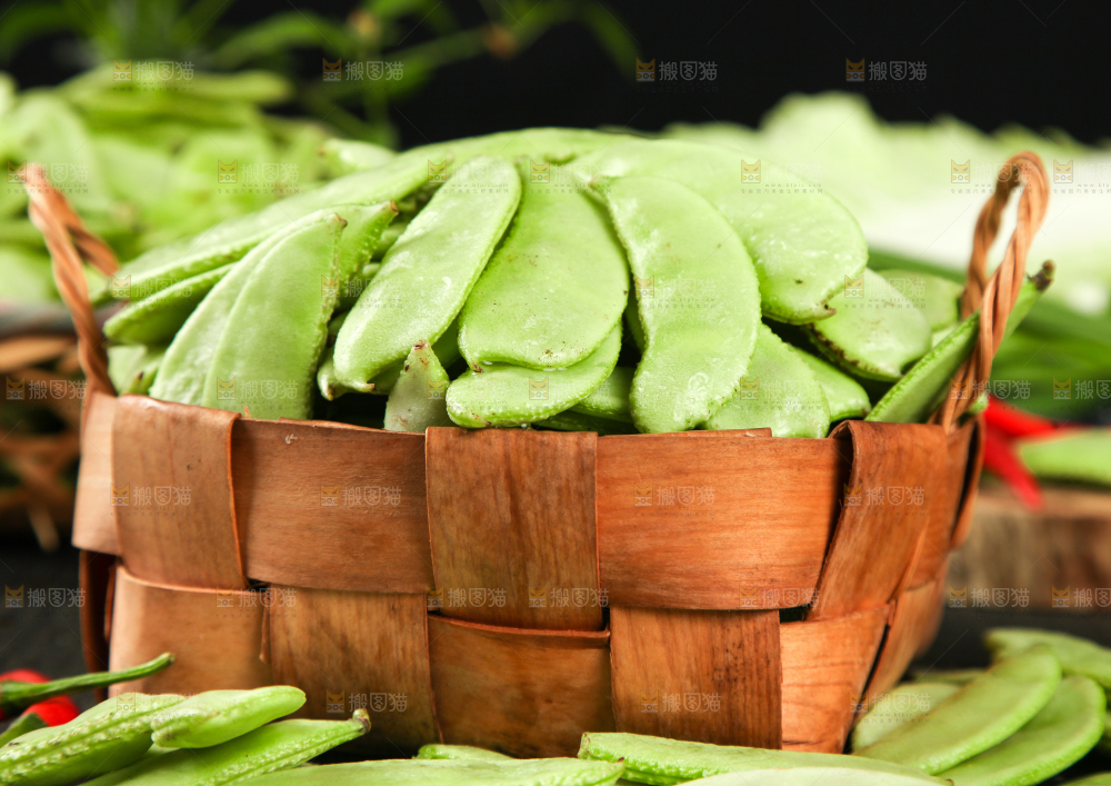 篮子里装着扁豆