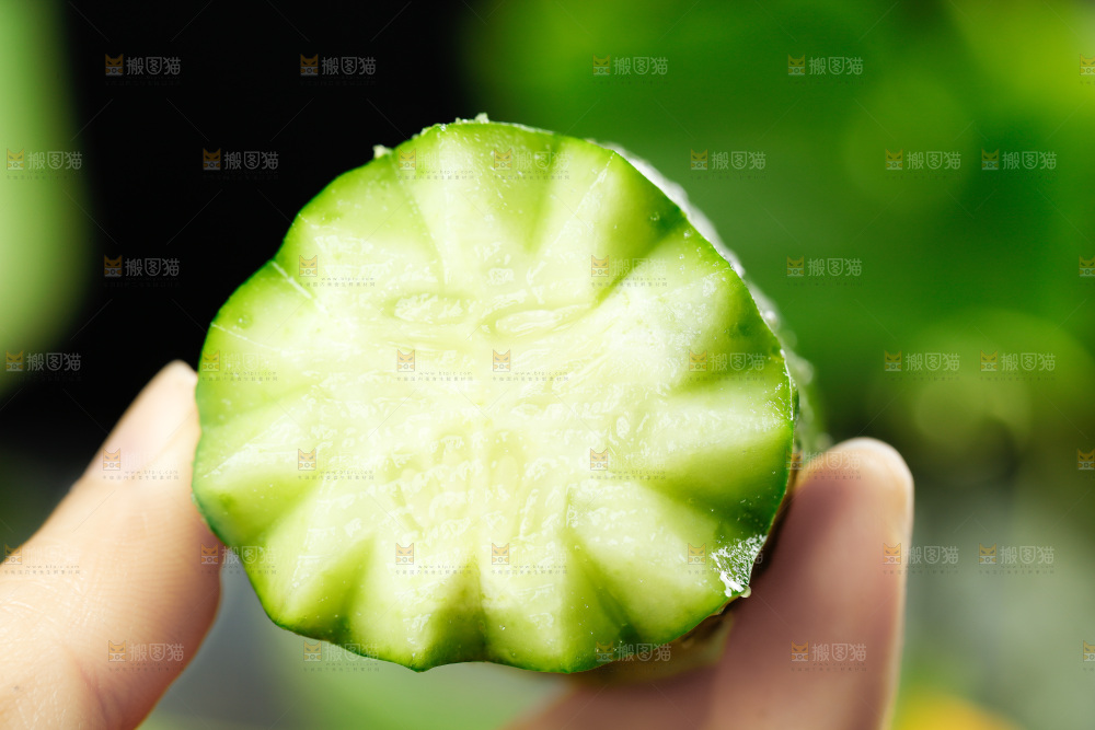 手里拿着小青瓜