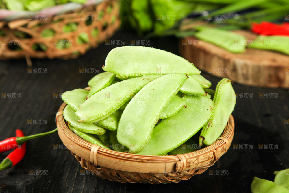 篮子里装着扁豆