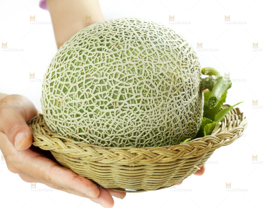 手拿玫珑蜜瓜