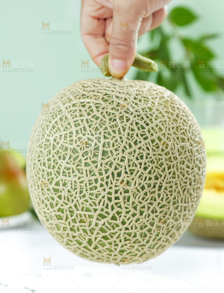 手拿玫珑蜜瓜