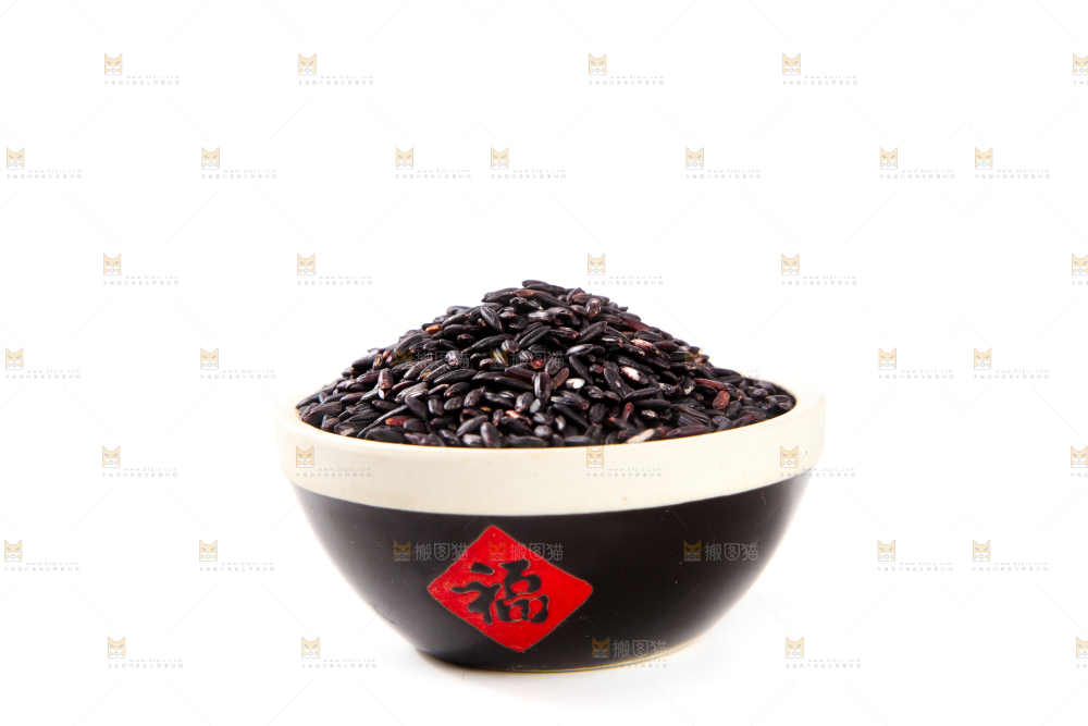 白底上的黑糯米