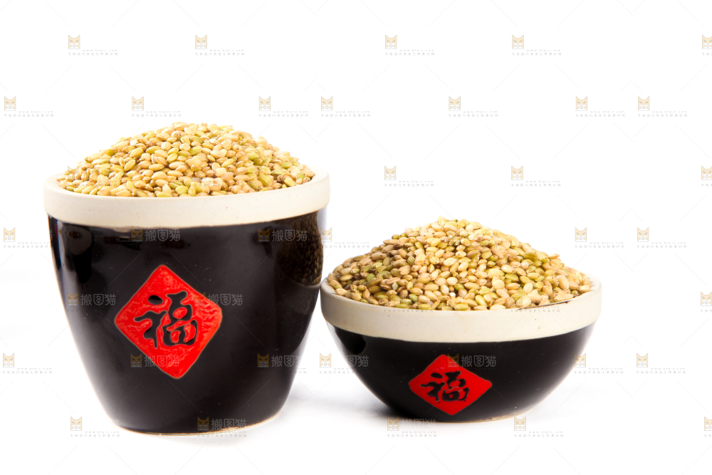 白底上的绿香米