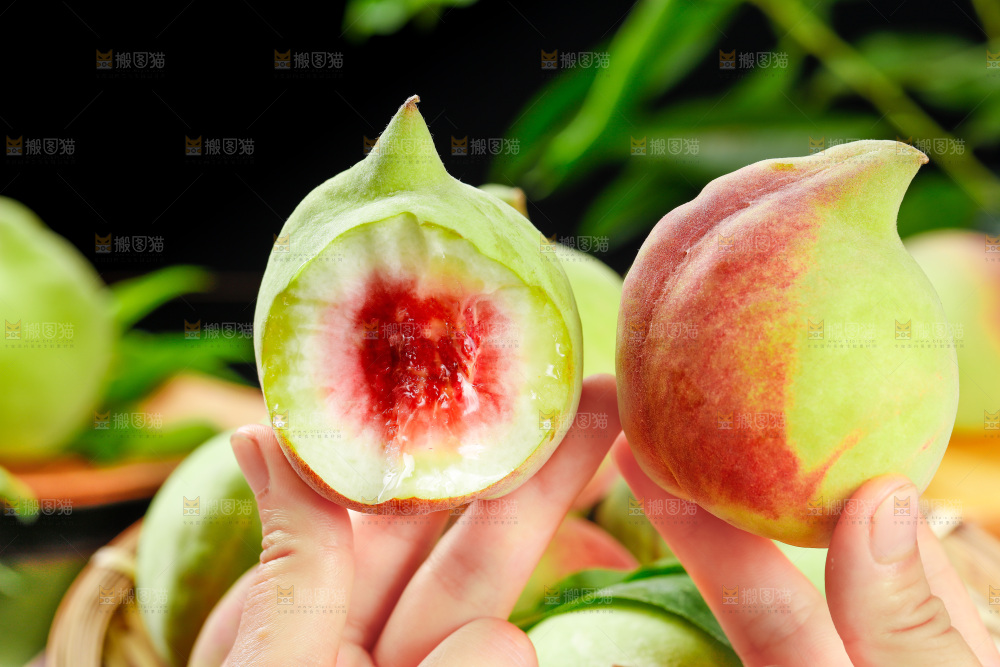 手拿鹰嘴桃
