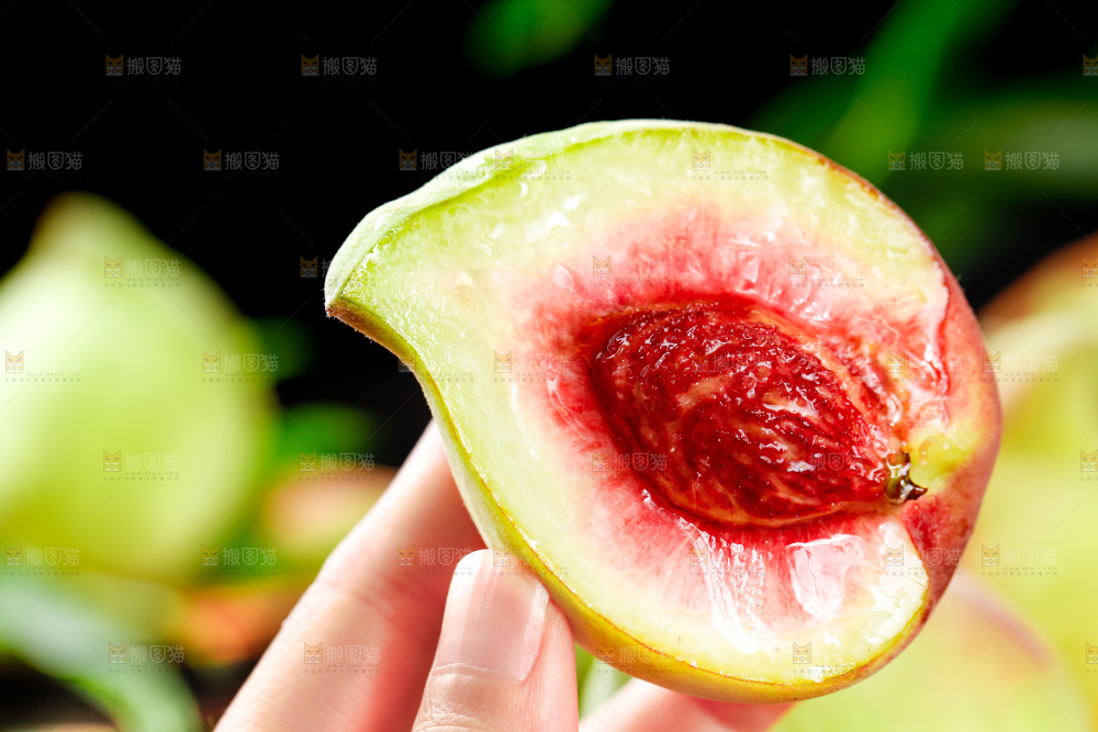 手拿云南鹰嘴水蜜桃