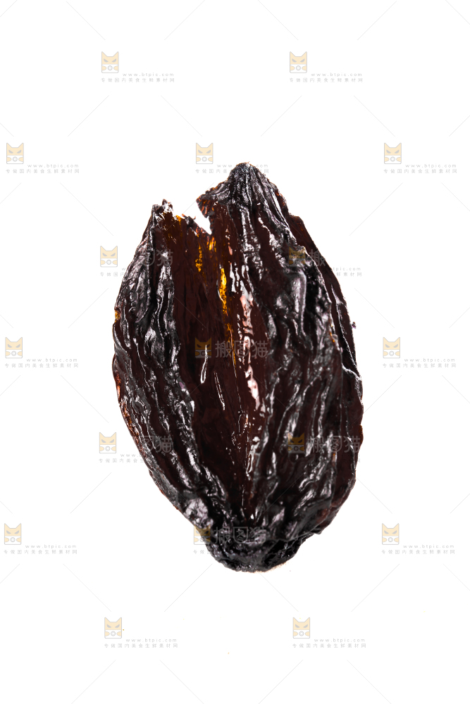 白底上的黑加仑葡萄干
