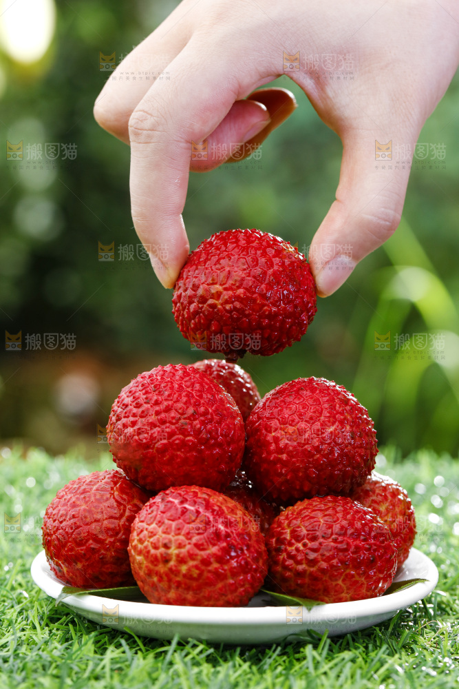 手拿荔枝