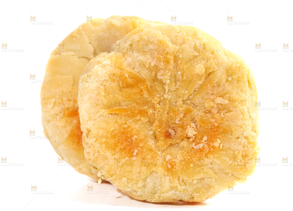 白底上的月饼