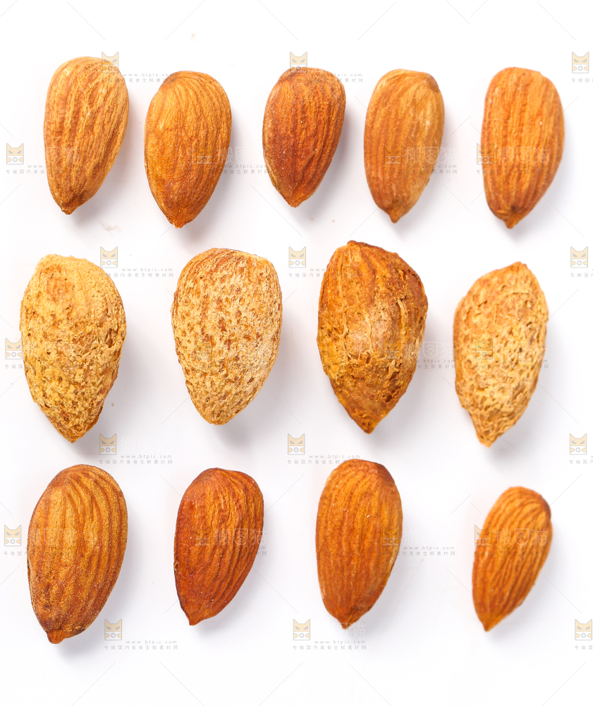 白底上的巴旦木