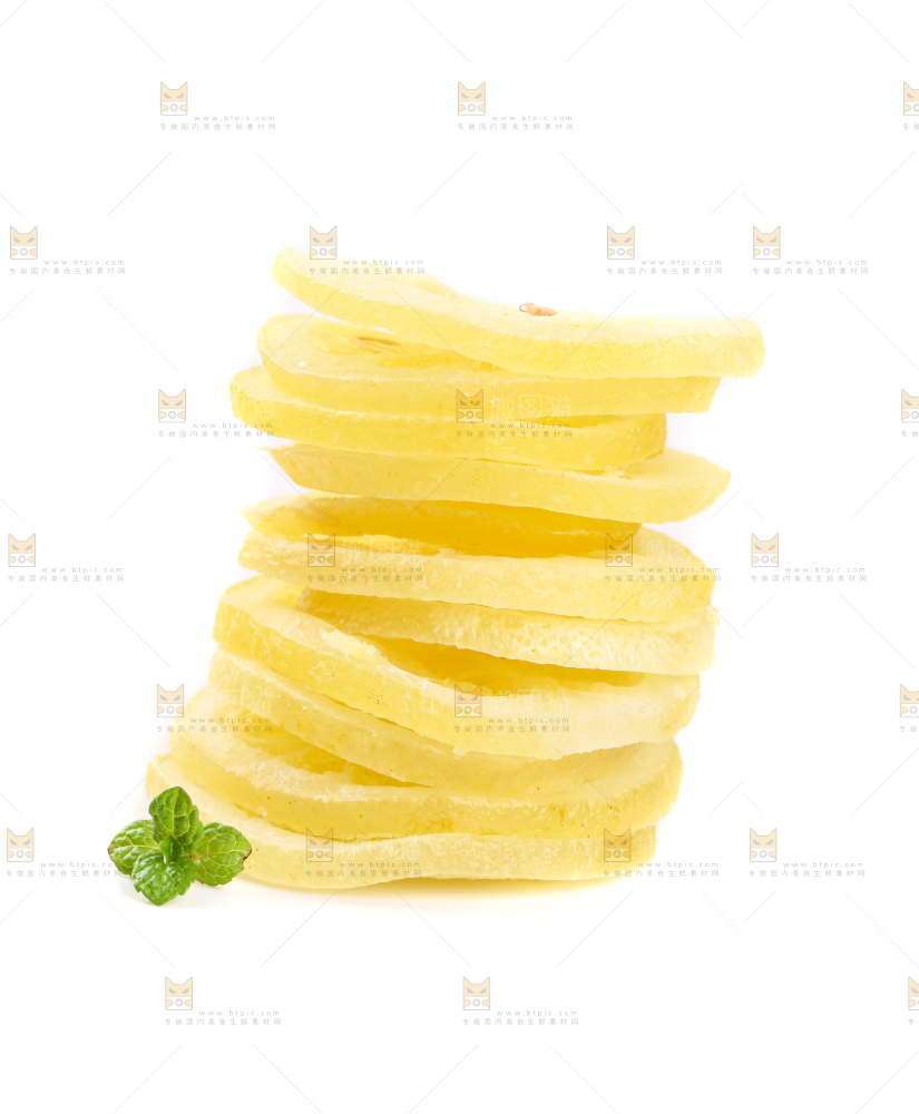 白底上的柠檬干