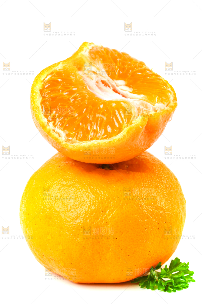 白底上放着芦柑