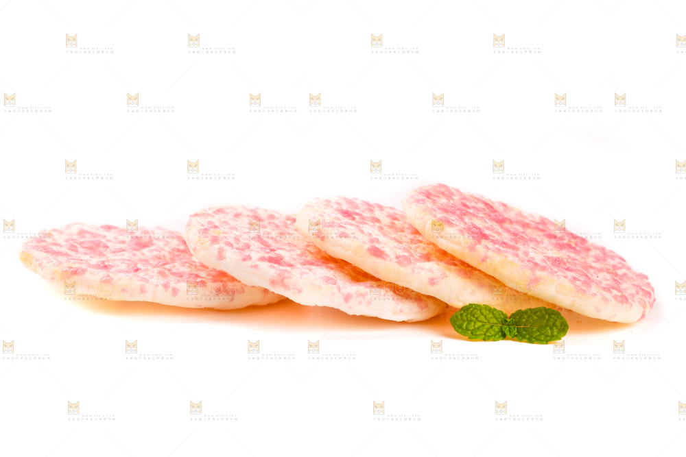 白底上放着雪饼