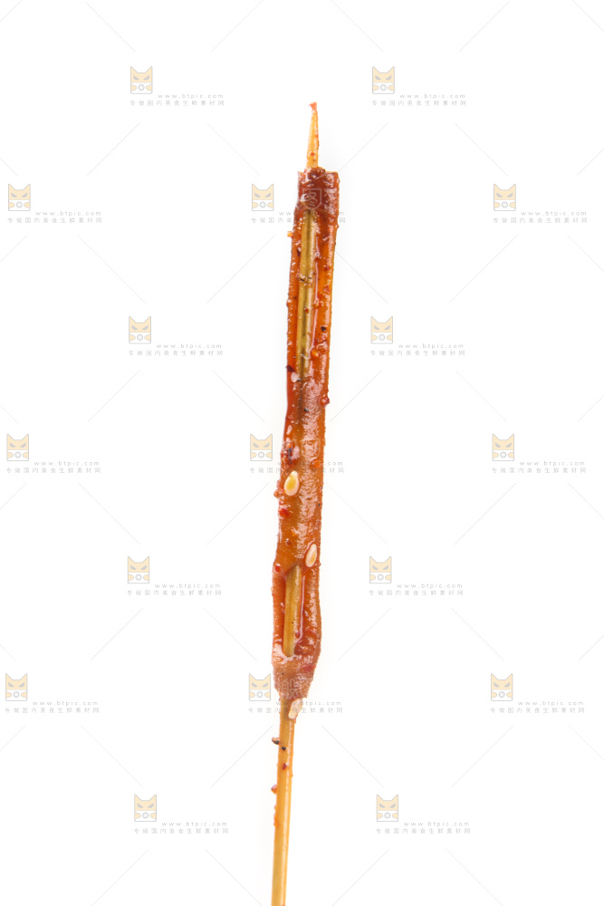 白底上的鸭肠串