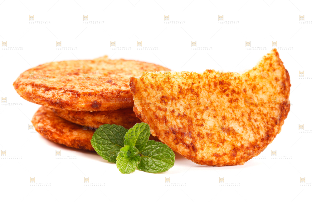 白底上放着酱油饼