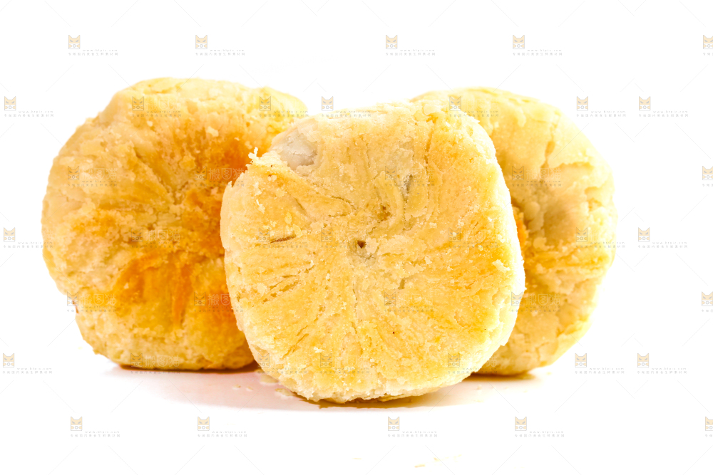 苏式月饼放在白底上