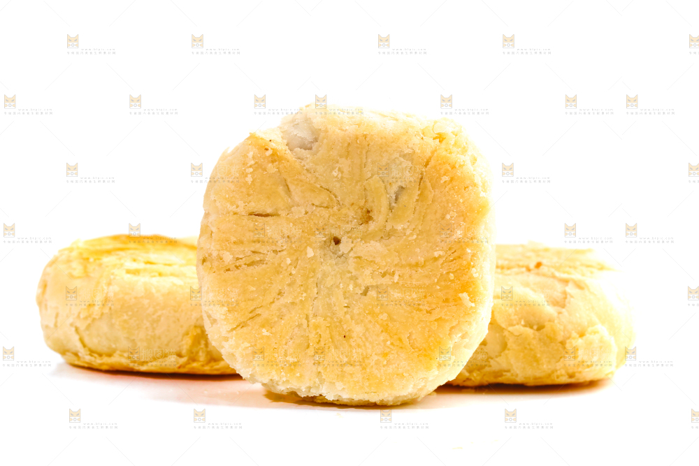 苏式月饼放在白底上