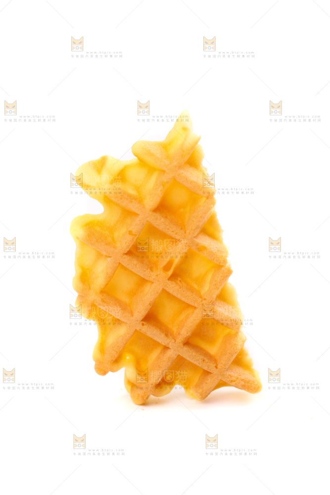 白底上的华夫饼干