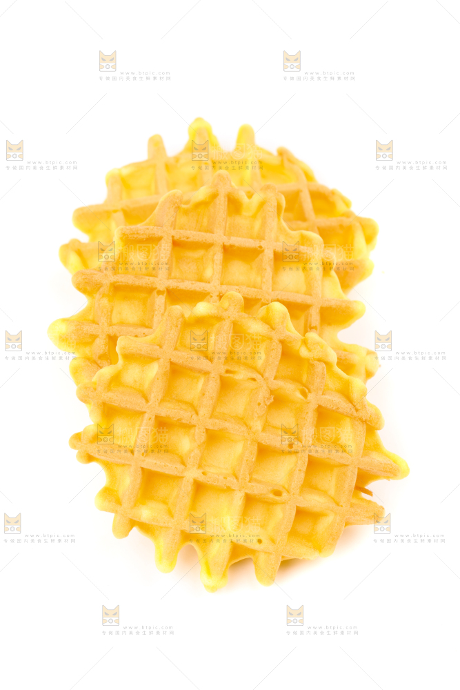 白底上的华夫饼