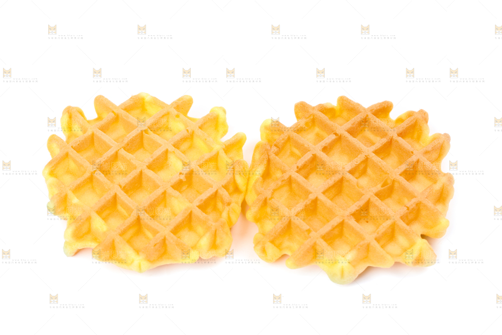 白底上的华夫饼