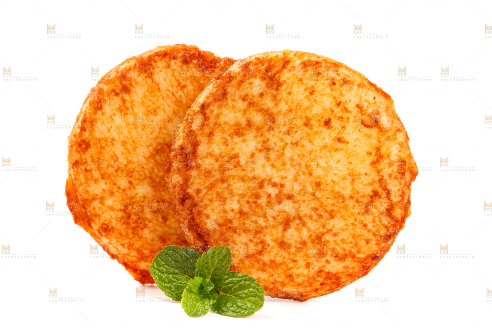 白底上放着酱油饼