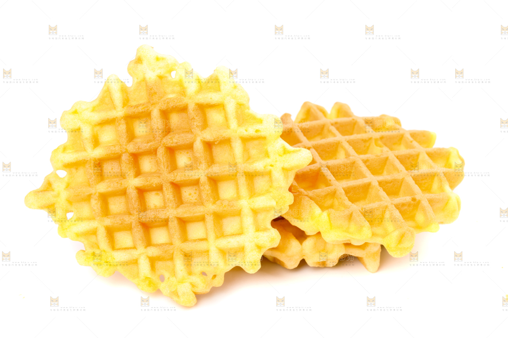 白底上的华夫饼