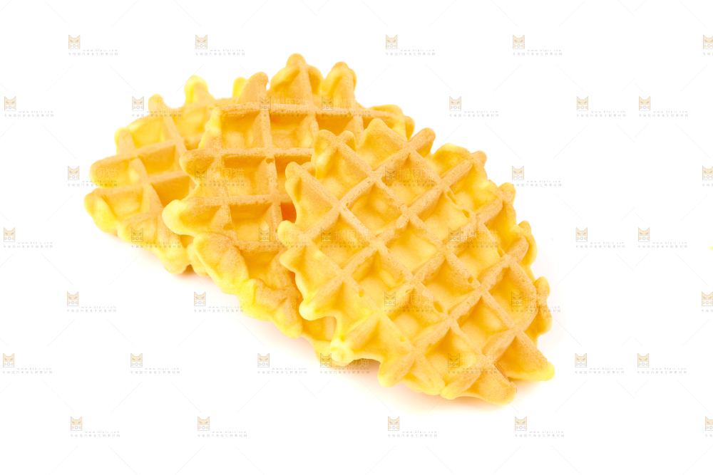 白底上的华夫饼