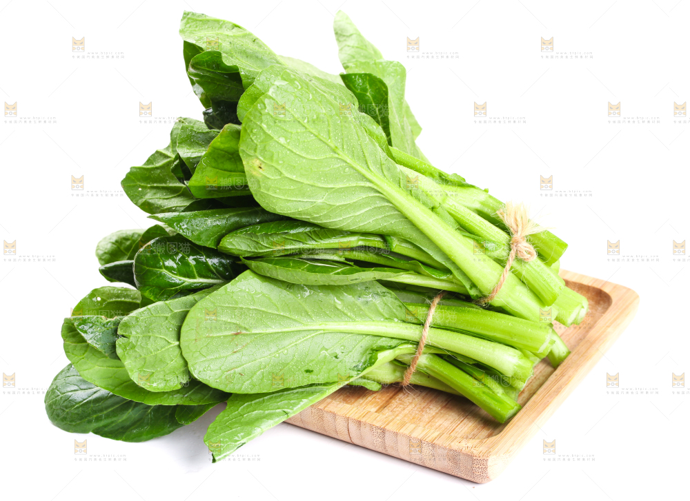 盘子里放着菜苔