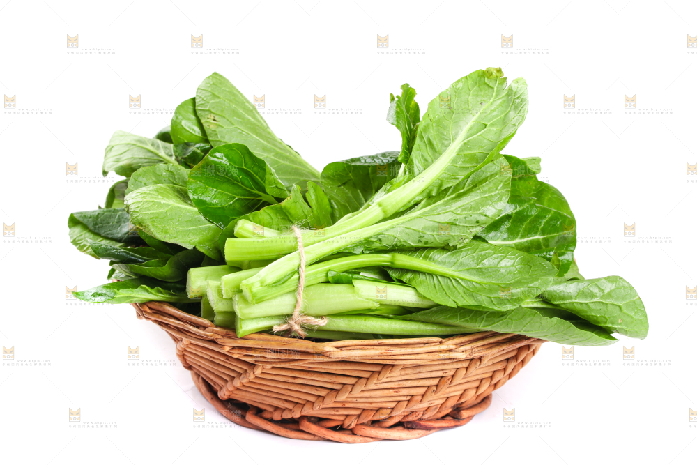 篮子里装着菜苔