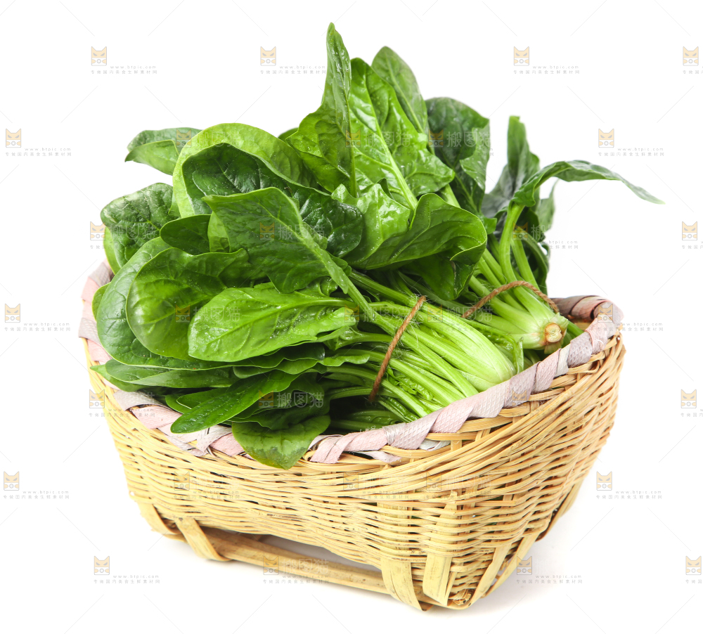篮子里的红根菠菜