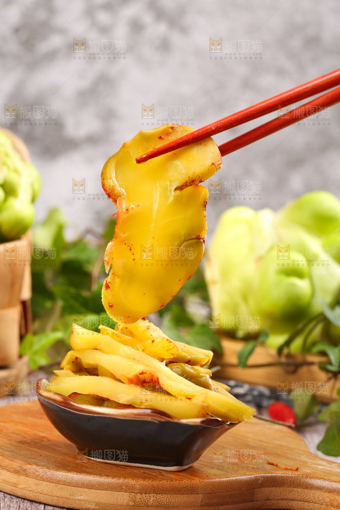 木板上的涪陵榨菜