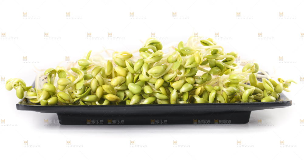 盘子里装着黄豆芽