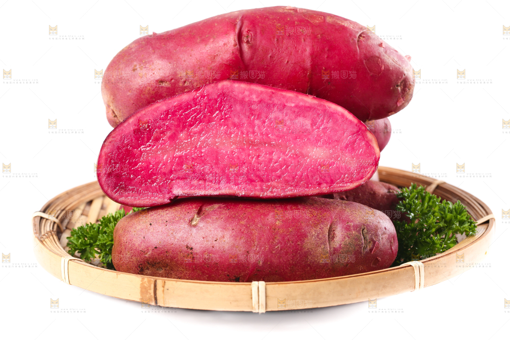 篮子里的红心土豆
