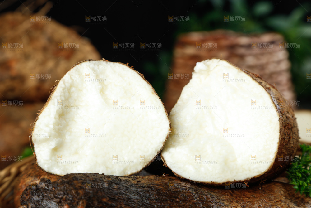 黑底上的金秤砣山药